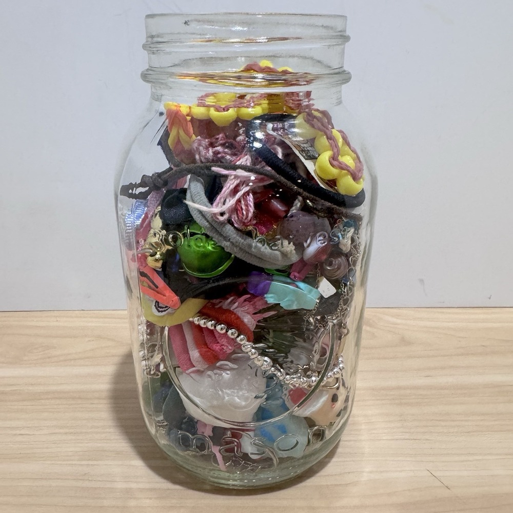 Mystery Trinket Jar Kids Items Charms Key Chains Jewelry Coins Tons Of Fun Items